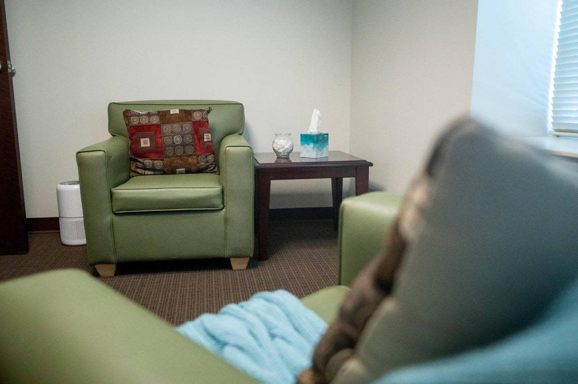 A therapy room at TCU’s Counseling and Wellness Center in Jarvis Hall.