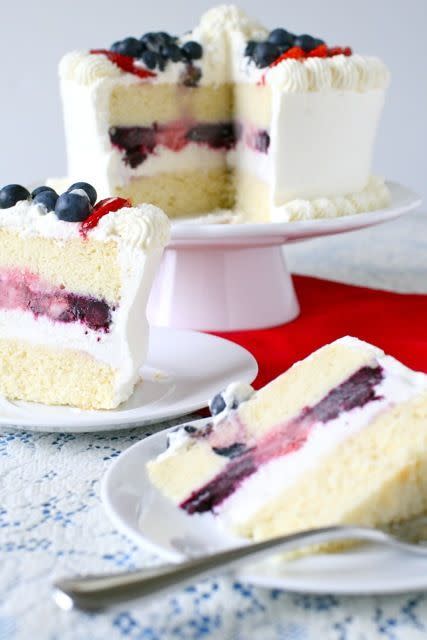Berry Vanilla Ice Cream Cake