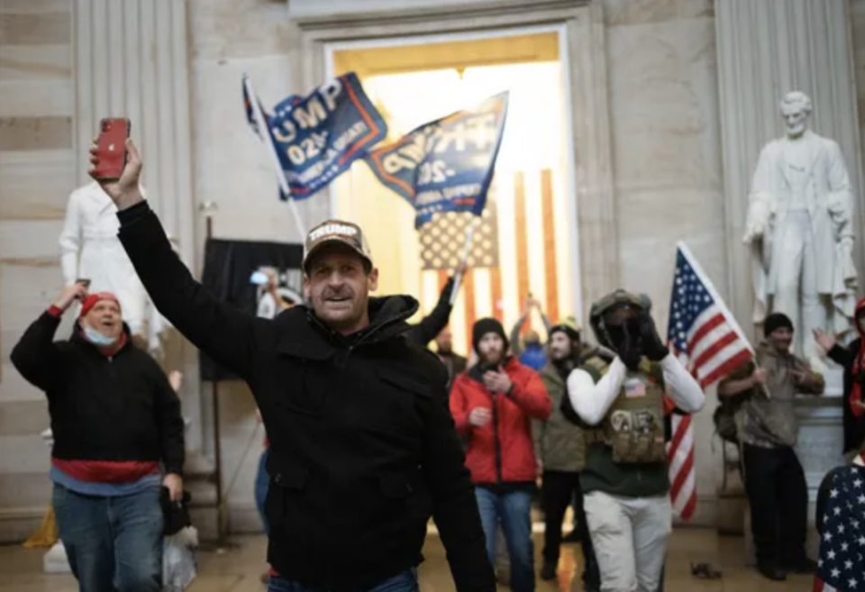 Rioters at the U.S. Capitol on Jan. 6, 2021