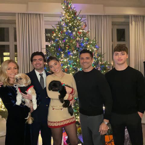 <p>Kelly Ripa Instagram</p> Kelly Ripa and Mark Consuelos with their kids: Michael, Lola and Joaquin.