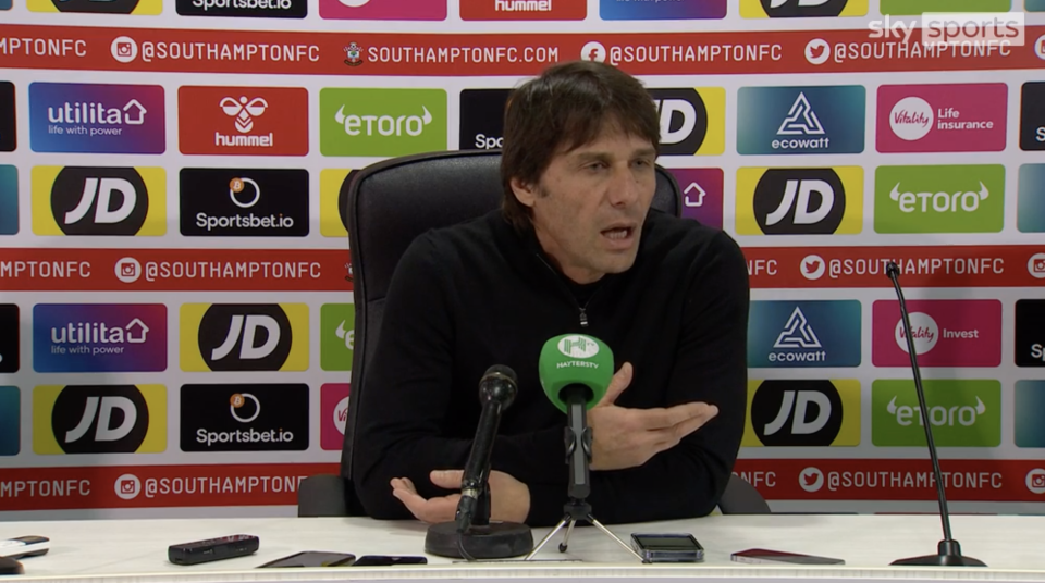   Tottenham Hotspur striker Harry Kane has his future thrown in doubt, as manager Antonio Conte addresses the press conference after the 3-3 draw with Southampton 