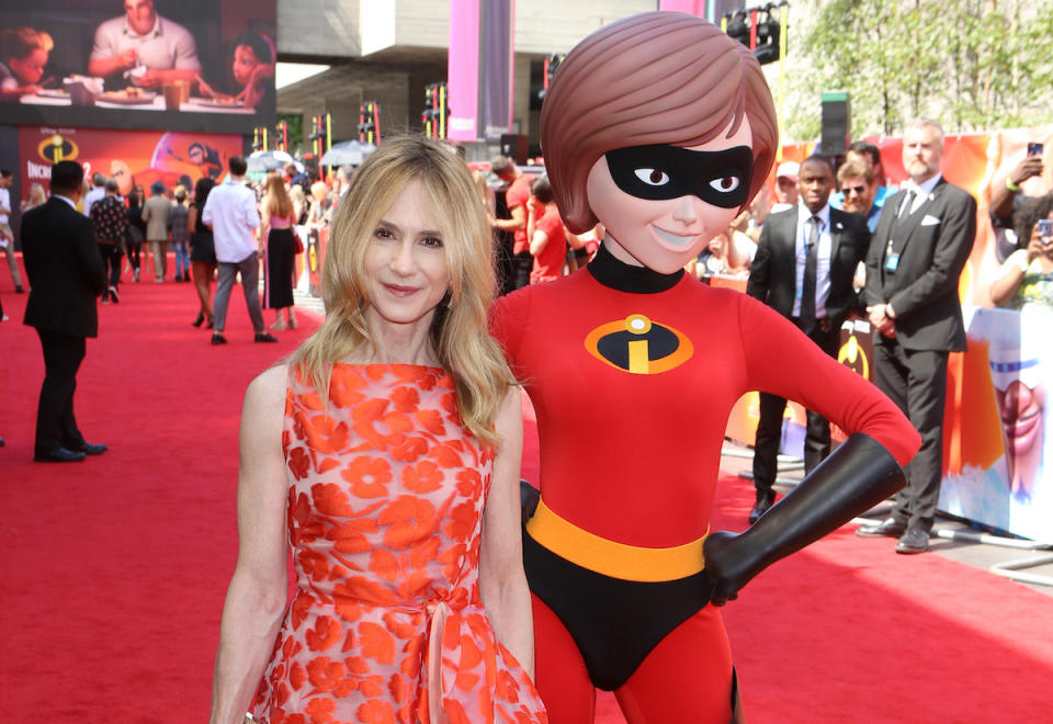 Holly Hunter and Elastigirl at 'Incredibles 2' premiere in UK, 2018