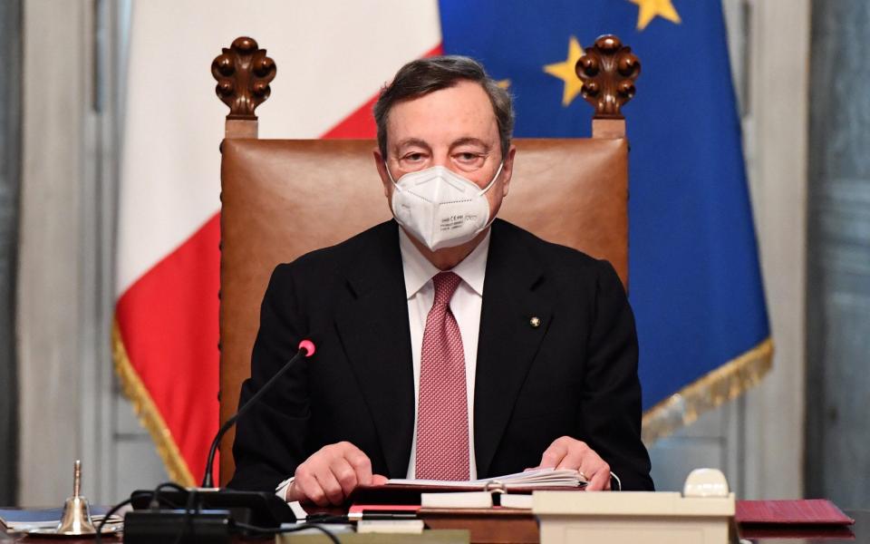 Italy's new Prime Minister Mario Draghi holds the first council of Ministers at Chigi Palace in Rome - ETTORE FERRARI/POOL/EPA-EFE/Shutterstock 