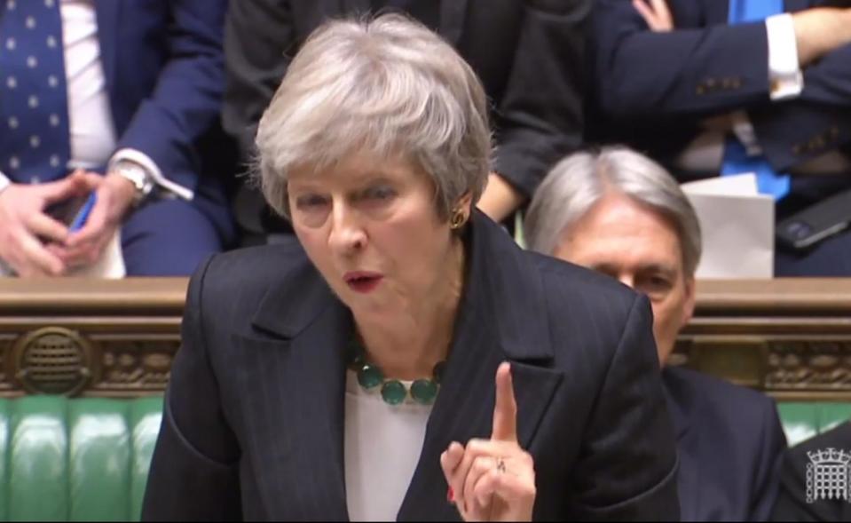 Day of drama: Theresa May (AFP/Getty Images)