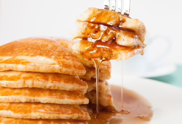 You can jazz up pancakes with chocolate chips or fancy fruit compotes, but it's hard to beat the joy of a simple, quick flapjack with syrup.