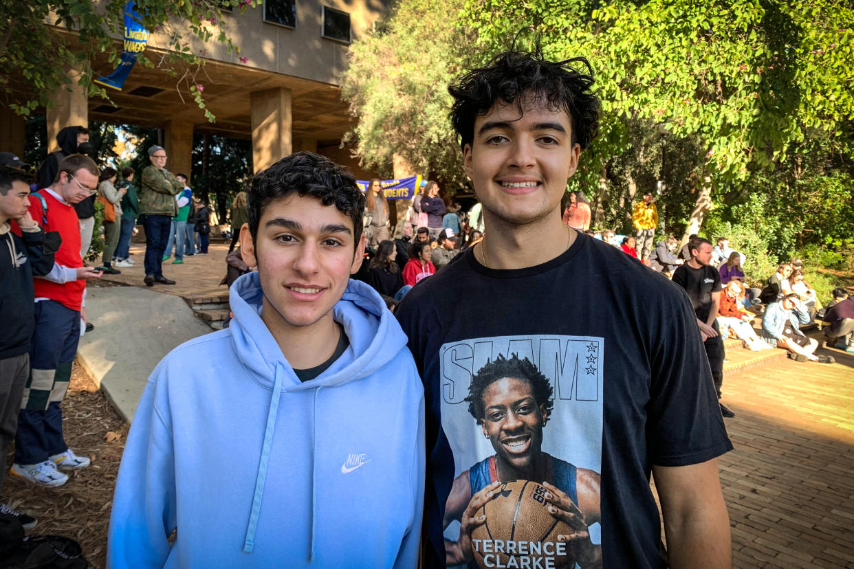 Joshua Golshirazi, left and Jesus Hernandez. (Alicia Victoria Lozano / NBC News)