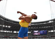 <p>Ukraine's Mykyta Nesterenko competes in the men's discus throw qualification on July 30.</p> <p>Want more? <a href="https://people.com/sports/tokyo-olympics-best-photos-july-29-competitions/" rel="nofollow noopener" target="_blank" data-ylk="slk:See 15 Stunning Photos from Thursday's Competitions at the Tokyo Olympics.;elm:context_link;itc:0;sec:content-canvas" class="link ">See 15 Stunning Photos from Thursday's Competitions at the Tokyo Olympics.</a></p>