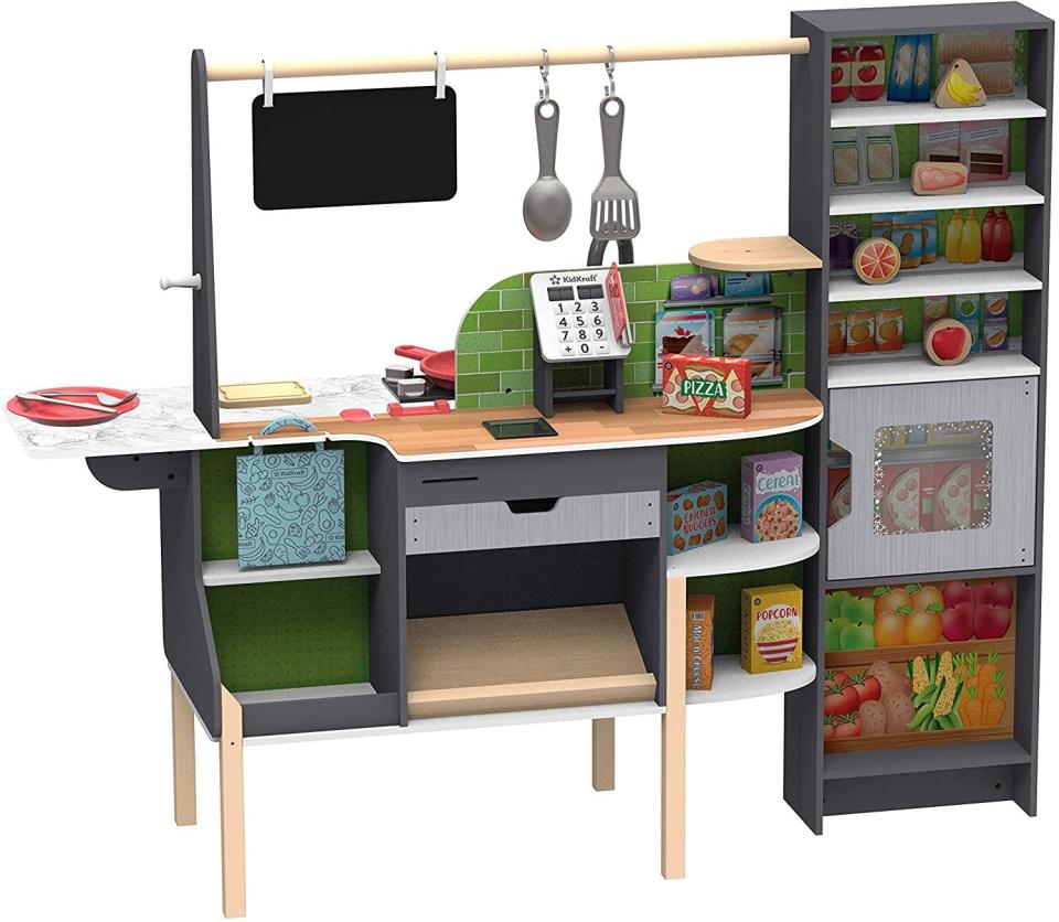 You're going to need some space for <a href="https://amzn.to/2ZWKBGJ" target="_blank" rel="noopener noreferrer">this kitchen and market</a>, which comes fully equipped with a self-checkout, working smart scanner and storage shelves. Kids can play with Amazon's Alexa and choose between five different modes. <a href="https://amzn.to/2ZWKBGJ" target="_blank" rel="noopener noreferrer">Find it for $300 at Amazon</a>.