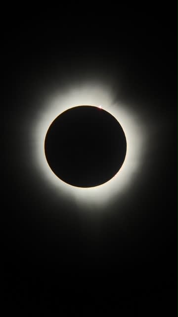 View of the April 8 eclipse from a telescope in Georgetown, Texas. (Courtesy: Jakob Regino)