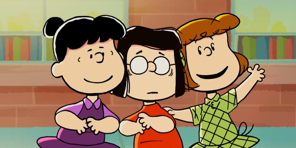 Violet, Marcie and Patty in Snoopy Presents: One-of-a-Kind Marcie.