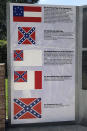 FILE - This Aug. 17, 2017, file photo, shows a sampling of Confederate flags at Confederate Memorial Park in Tampa, Fla. The Confederacy used more than one flag while it was fighting the United States to preserve slavery, and most of the designs are largely forgotten more than 150 years after the Civil War ended. (AP Photo/Chris O'Meara, File)