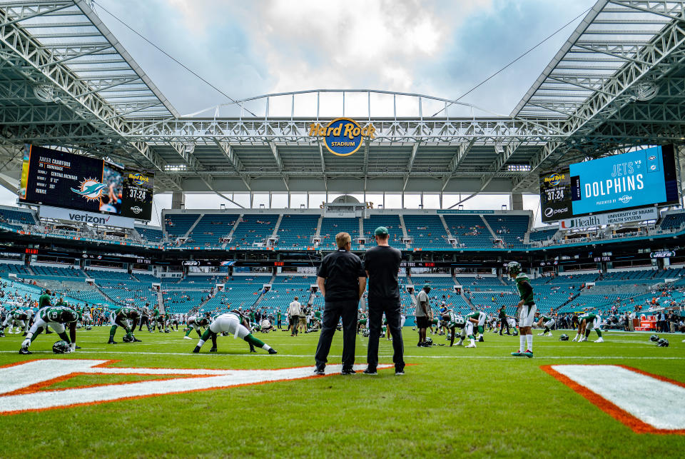 Jets defensive coordinator Gregg Williams and head coach Adam Gase appear to have brewing tension. (Photo by Mark Brown/Getty Images)