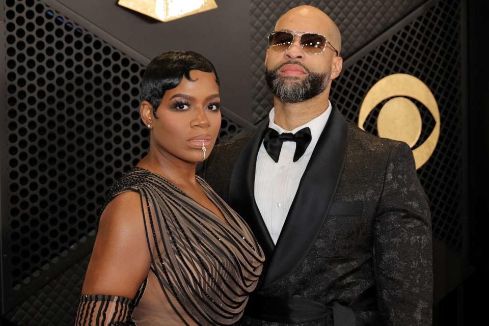 <p>Kayla Oaddams/WireImage</p> Fantasia Barrino and Kendall Taylor at the 2024 Grammys.