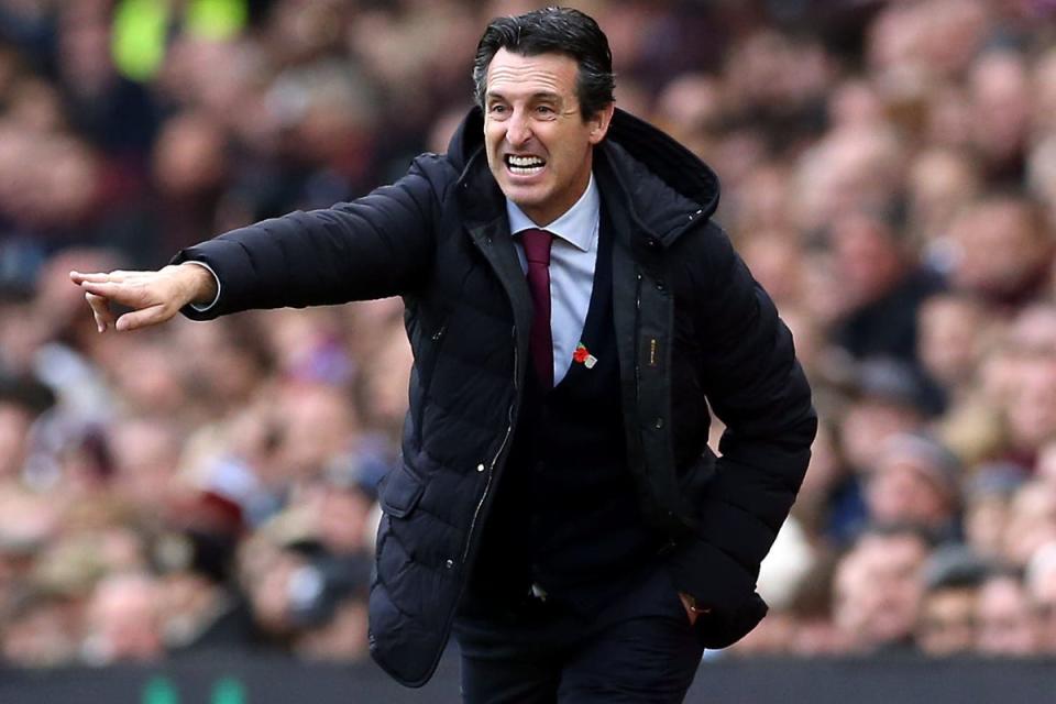 Aston Villa manager Unai Emery feels his players can take momentum into the cup tie at Old Trafford (Barrington Coombs/PA) (PA Wire)