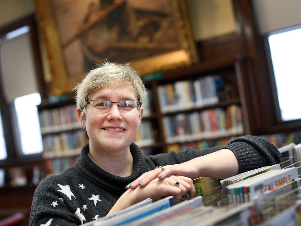 Amanda Pegg-Wheat, librarian at the Wollaston branch of Quincy's Thomas Crane Library.