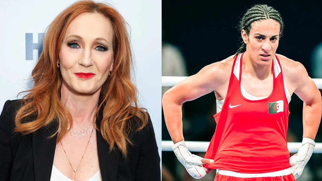 transphobe JK Rowling tweeting again olympic medalist Imane Khelif