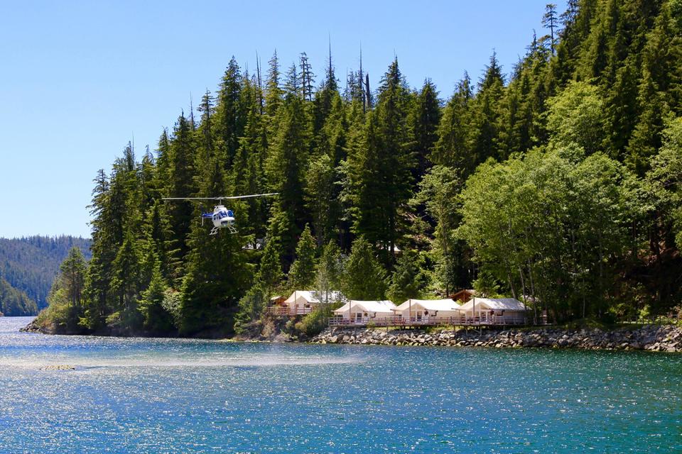 Exterior of the tent at Clayoquot Wilderness Lodge