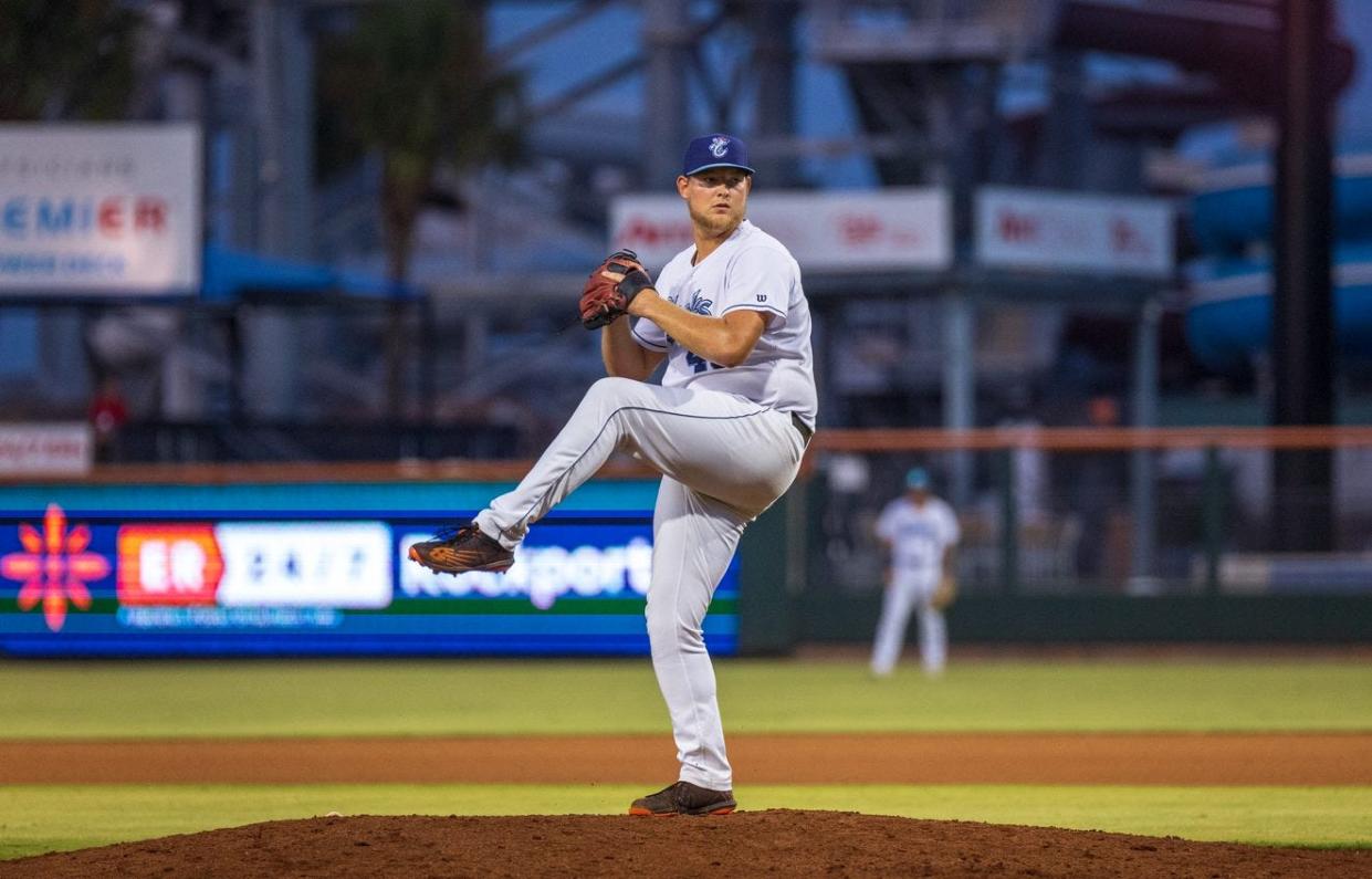 Derek West finished the 2022 baseball season pitching for the Corpus Christi Hooks, the Double-A affiliate of the Houston Astros.