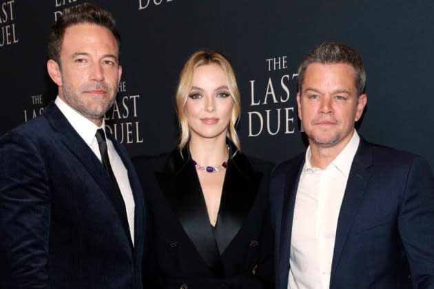 Jodie Comer Joins Matt Damon & Wife Luciana at 'The Last Duel' Premiere in  NYC, Jodie Comer, Luciana Damon, Matt Damon, The Last Duel