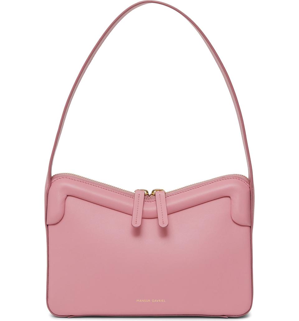 Mansur Gavriel M Frame Leather Baguette Shoulder Bag