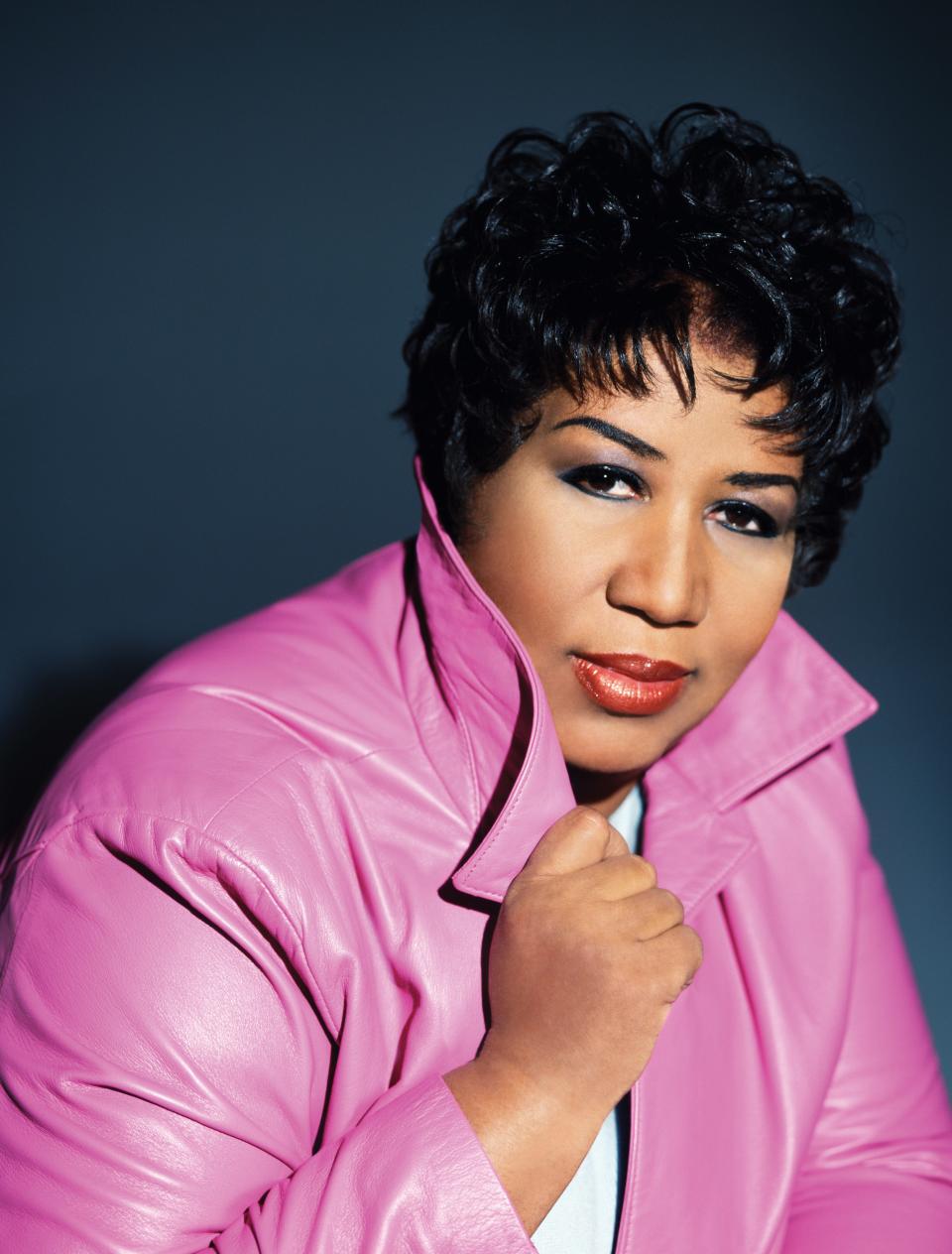 Aretha Franklin is pictured during a Detroit photo shoot by Matthew Jordan Smith. From the book "Aretha Cool."