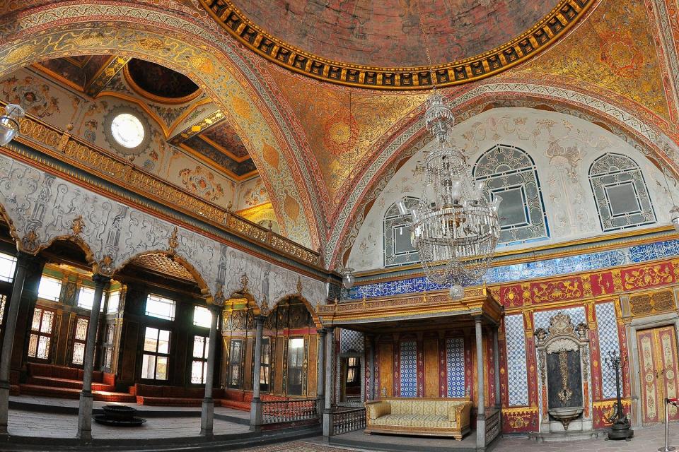 The Harem room at The Topkapi Palace, a palace in Istanbul, Turkey