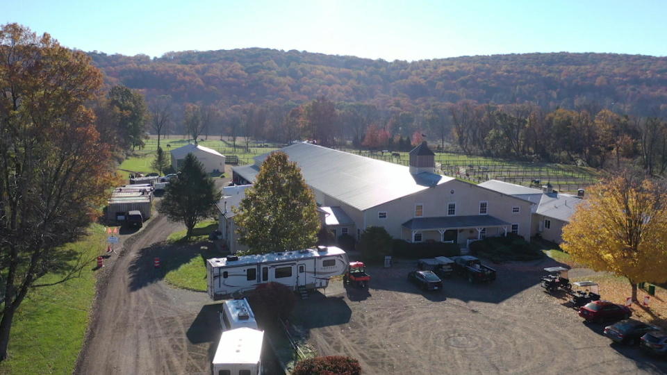 Michael Barisone owned two magnificent horse farms, one outside Palm Beach, the other in prime New Jersey horse country. He called it Hawthorne Hill (pictured). / Credit: CBS News