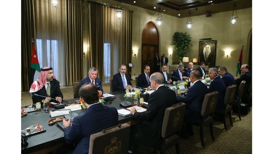 Abdullah II of Jordan and President of Turkey at Raghadan Palace in 2017