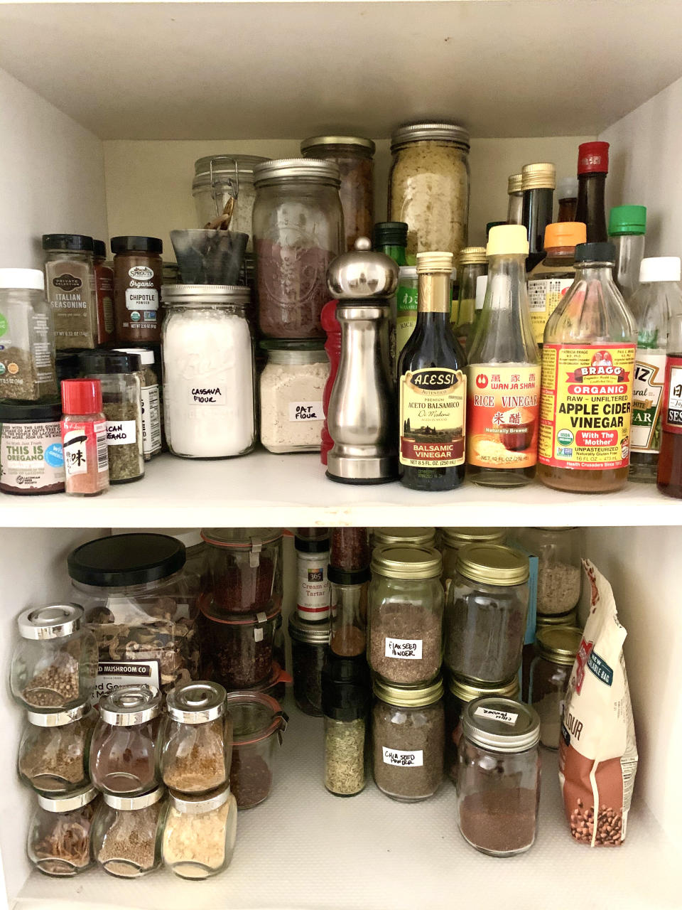 Labeling stackable jars can save you a ton of space in your pantry. (Photo: Palak Patel)