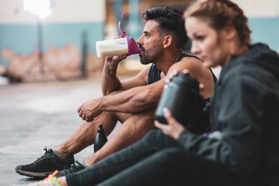 protein shake bcaas study gym