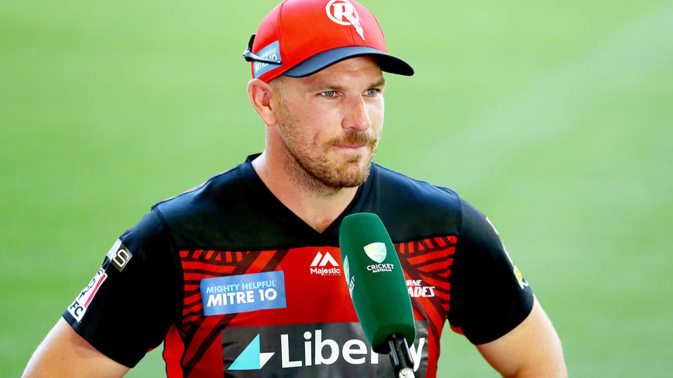 Aaron Finch, pictured here in his role as captain of the Melbourne Renegades.