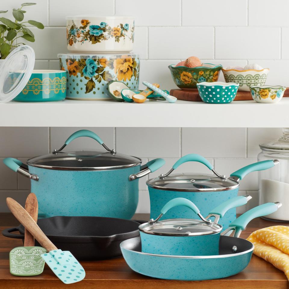 If you're a fan of the farm adventures on "The Pioneer Woman," you might love this cookware set from her Walmart collection. The set even includes four measuring cups, four measuring spoons and a Dutch oven with a lid.&nbsp;Maybe the set might even inspire you to try to whip up one of her recipes, like this one for&nbsp;<a href="https://thepioneerwoman.com/cooking/peachy-pancakes/" target="_blank" rel="noopener noreferrer">peachy pancakes</a>.&nbsp;<a href="https://fave.co/2Owy9YB" target="_blank" rel="noopener noreferrer"><strong>Originally $99, get this set for $69 at Walmart</strong></a>.