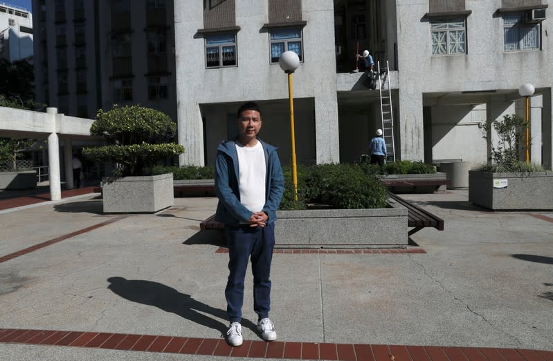 Pan-democratic newcomer Cary Lo poses for a picture in Hong Kong