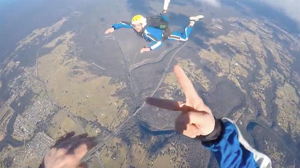 Chilling final moments before tandem skydivers plunge to their death