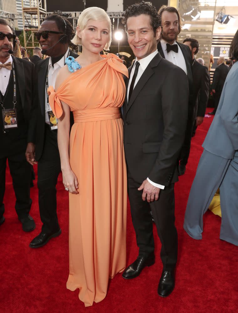 Michelle Williams (L) and Thomas Kail at the 2020 Golden Globes | Todd Williamson/NBC/Getty