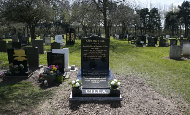 Cilla Black’s grave