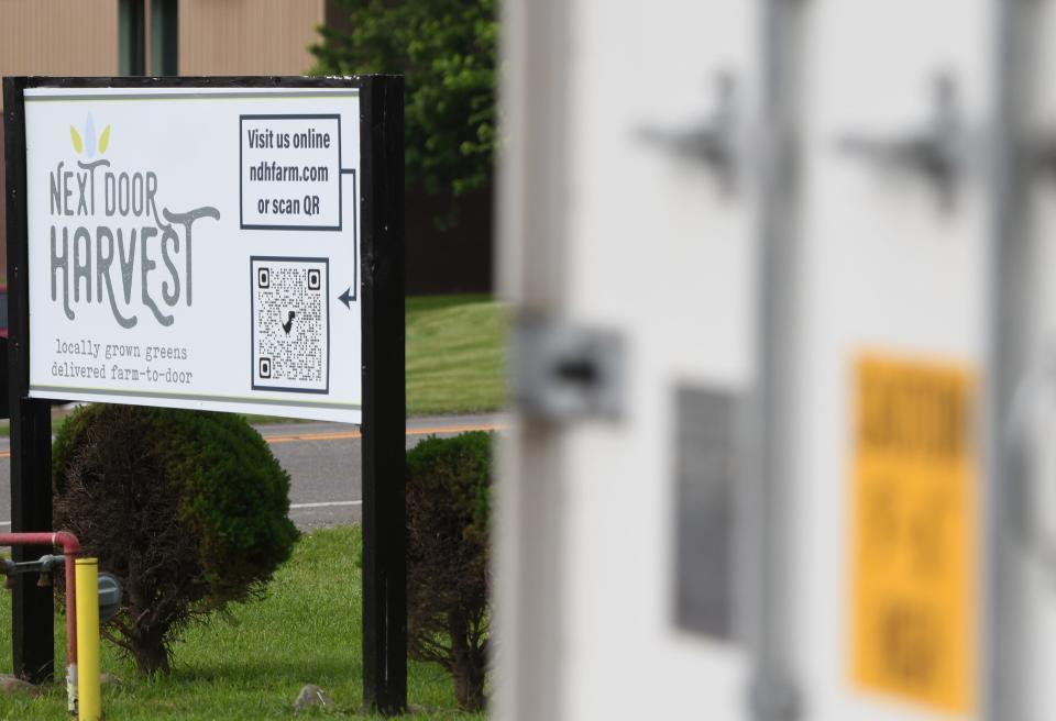 Next Door Harvest vertical freight farm is at 4945 Navarre Road SW in Perry Township. The business officially opened on May 1.