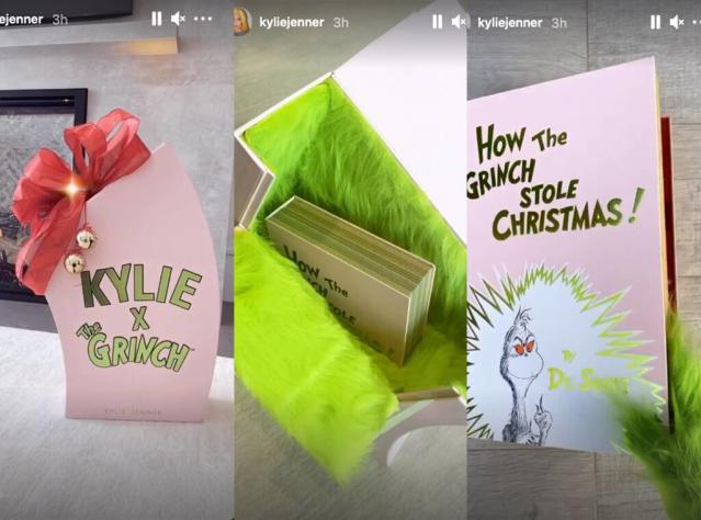 Kylie Jenner Reveals Kylie Cosmetics x The Grinch Holiday Makeup Collection