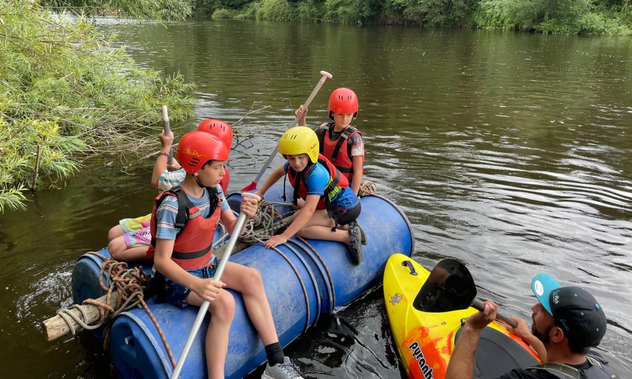 <span>One of the many river-based activities at Camp Crusoe near Thetford, Norfolk.</span><span>Photograph: Camp Crusoe</span>