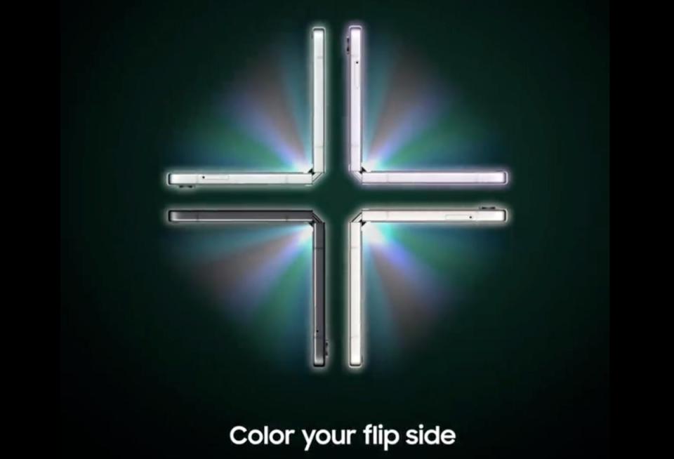 三星確認Galaxy Z Flip5將提供紫、綠在內四款配色，折合後的空隙更小