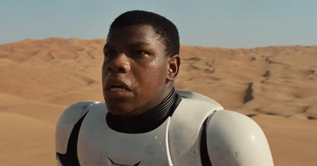 john boyega in 'star wars: the force awakens'.