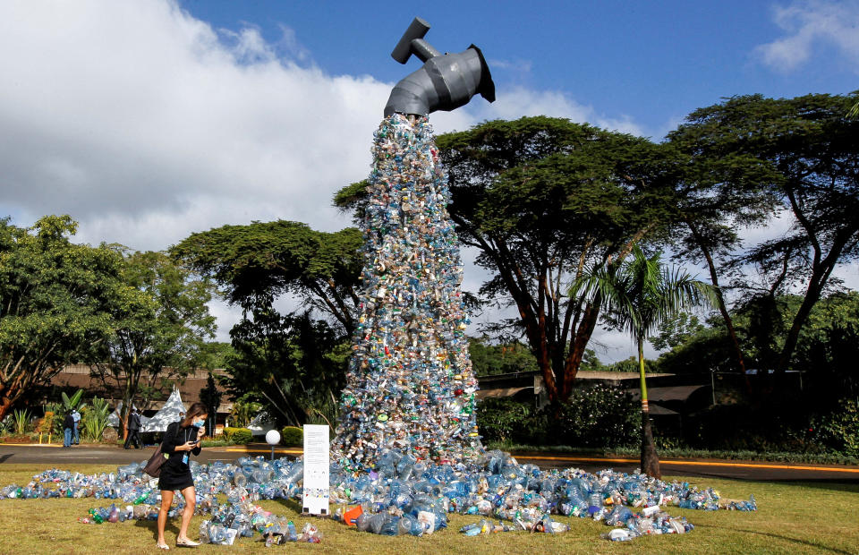 Image:  UN members begin talks on global plastic waste treaty in Nairobi (Monicah Mwangi / Reuters)