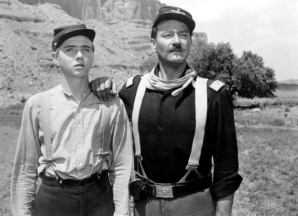 Claude Jarman  Jr. and John Wayne in John Ford's "Rio Grande."