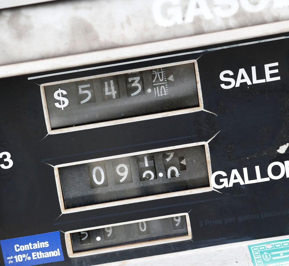 A boater in Marshfield pays $543 for 92 gallons of gas on Monday, June 13, 2022.