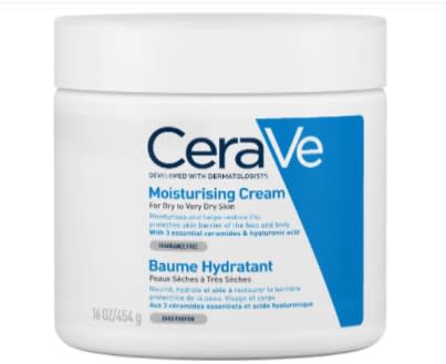 CeraVe Crema Hidratante, Hidrante diario para rostro y cuerpo para piel seca
