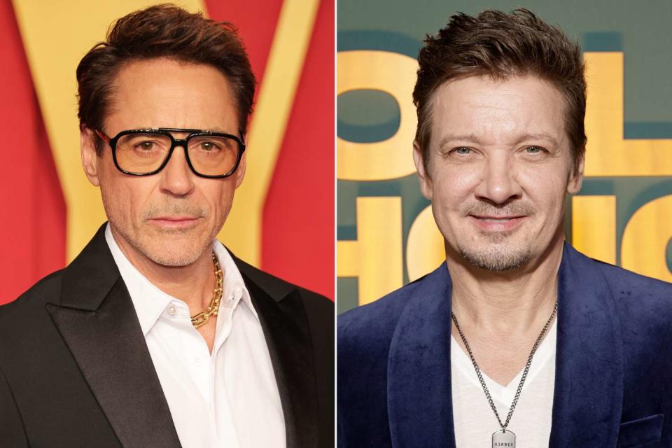 <p>Kayla Oaddams/FilmMagic; Todd Williamson/NBC via Getty</p> Robert Downey Jr. and Jeremy Renner