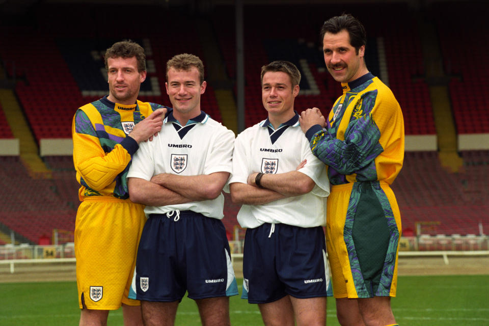 Ready to go: England players gear up for Euro 96, hailed as a huge success 22 years ago