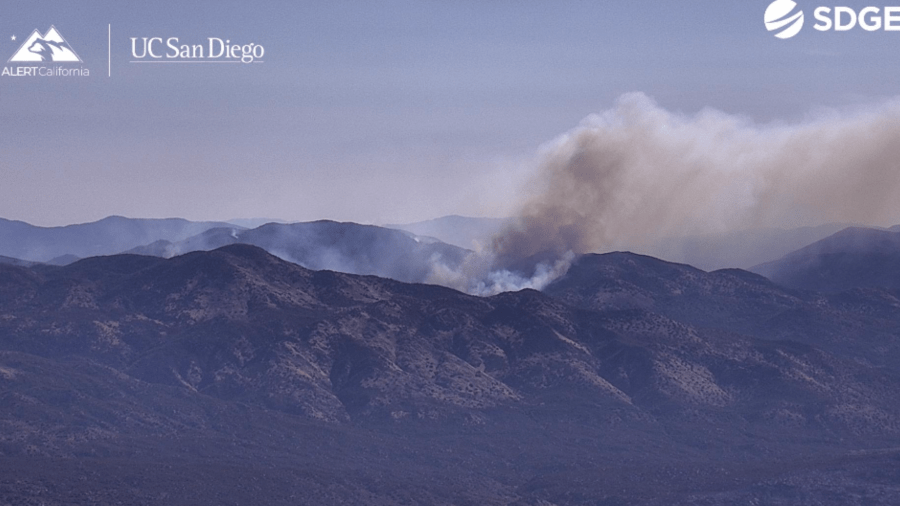 Image of Nixon Fire burning in Riverside County taken at 9 a.m. on July 30, 2024. (Alert California)