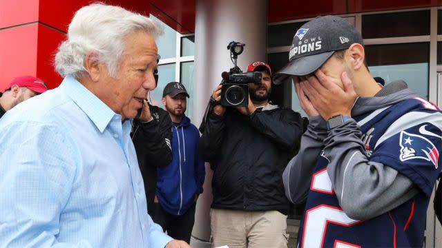 Wagner receives his reward. Pic: Patriots