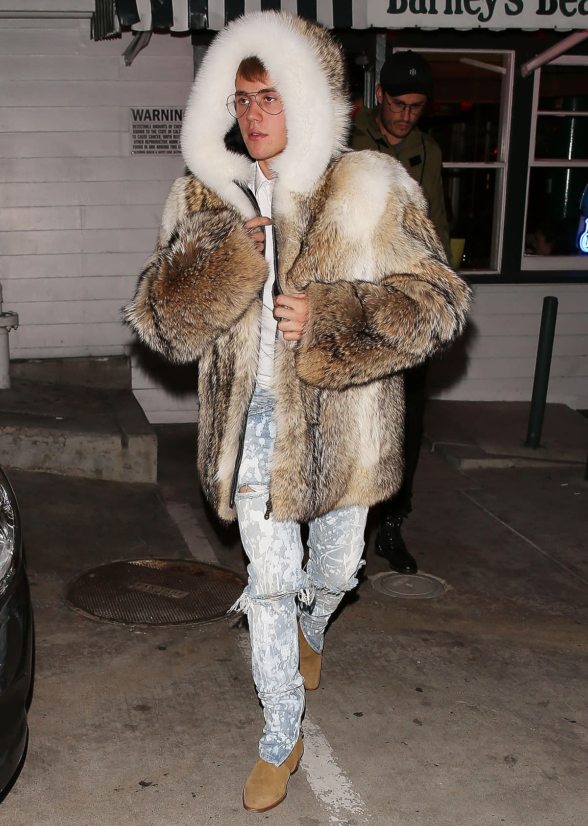 www.tweet4gold.weebly.com  Kanye west style, Mens fur coat, Celebrity style
